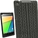 iGadgitz U2612 Tire Tread Design Silicone Skin Case Cover with Screen Protector Compatible with Asus Google Nexus 7 FHD Android Tablet 16GB 32GB 4G LTE Model 2nd Gen Released August 2013 - Black