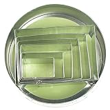 Fox Run 3611 Rectangle Cookie cutters, 4 x 4 x 1 inches, Metallic