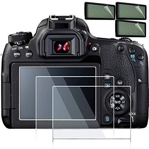 Screen Protector for Canon Eos 77d 9000d Digital SLR Camera,debous 0.3mm 9H Optical Tempered Glass Hard Protevtive Shield (3 Pack)