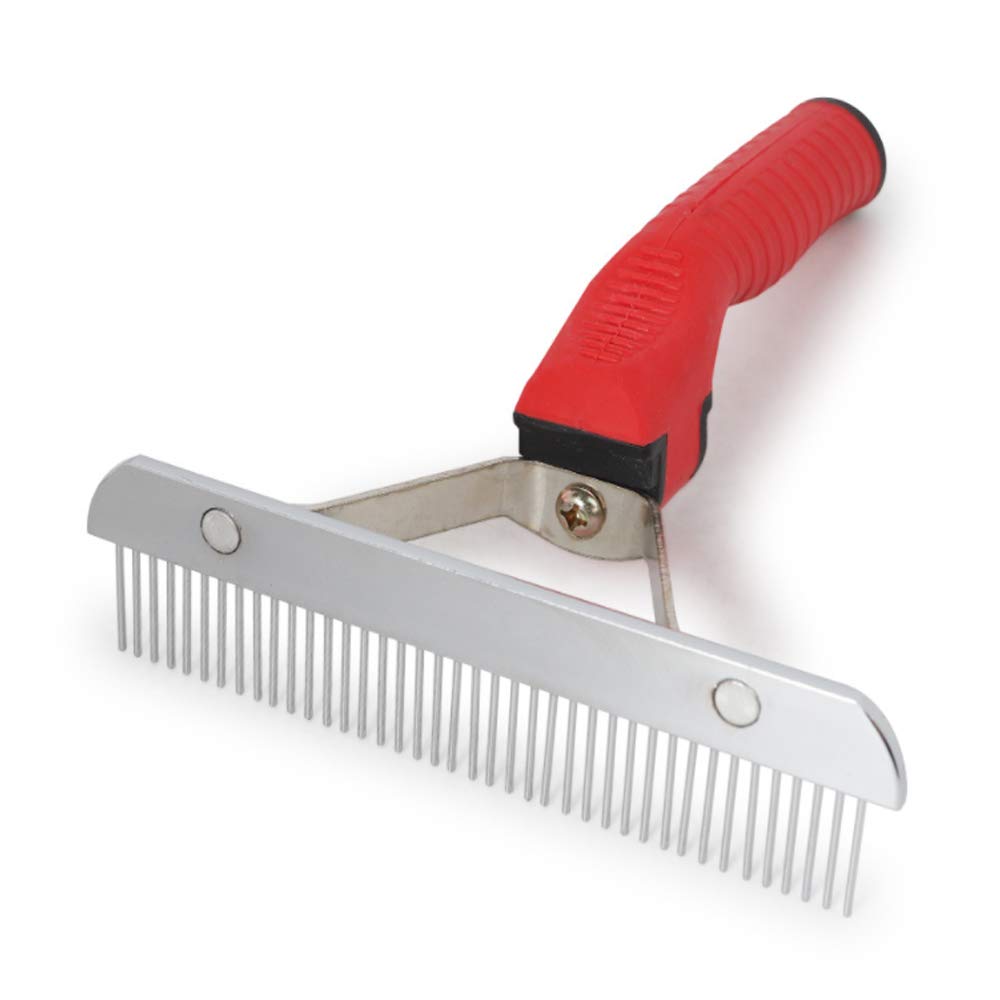 ASOCEA Pet Dog Grooming Extra-Large Rake Comb Deshedding Tool Beauty Comb For Medium Large Dogs German Shepherd Golden Retriever Husky