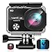 VanTop 4K WiFi Action Camera w/ 32GB TF Card, 16MP Sony Sensor, Gopro Compatible Case,Remote Control, Ultra Wide View Angle, 2 Batteries and 21 Gopro Compatible Accessories Kits