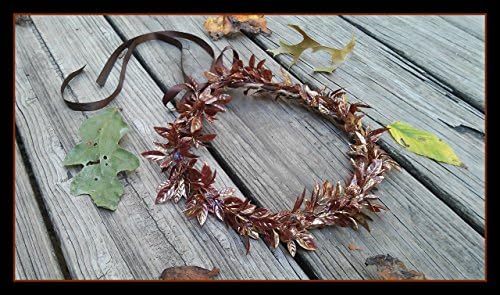 Bronze ivy crown, holly headband, toga crown, bronze leaf crown, berry, vine, toga headband, winter, head piece, wreath, Headband, ivy,