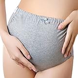 DEHANG Women Ladies Plaid Cotton Adjustable Maternity Panties
