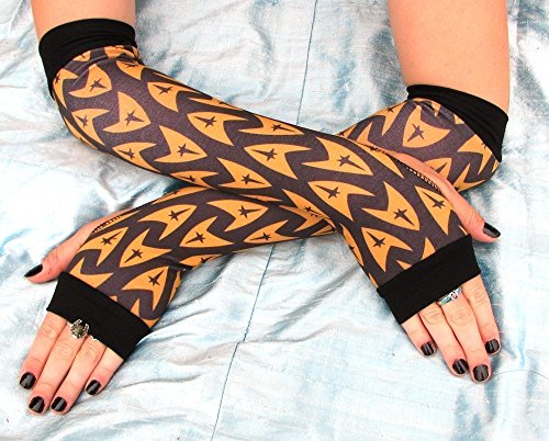 Star Trek Arm Warmers Fingerless Gloves For Cosplay Costumes - Image 3