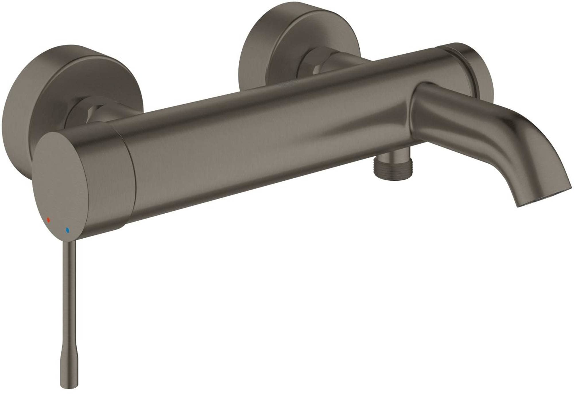 GROHE Essence Wall Mounted Exposed Bath Filler (Metal Lever, 35 mm Ceramic Cartridge, Automatic Bath/Shower Diverter, Protected Against Backflow, Min Pressure 1.0 Bar), Brushed Hard Graphite, 33624AL1 — image 1
