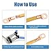 50pcs Copper Wire Lugs,10 Types UL Listed Heavy Duty Wire Lugs Battery Cable Closed Ends Bare Copper Eyelets Tubular Ring Terminal Connectors Assortment Kit