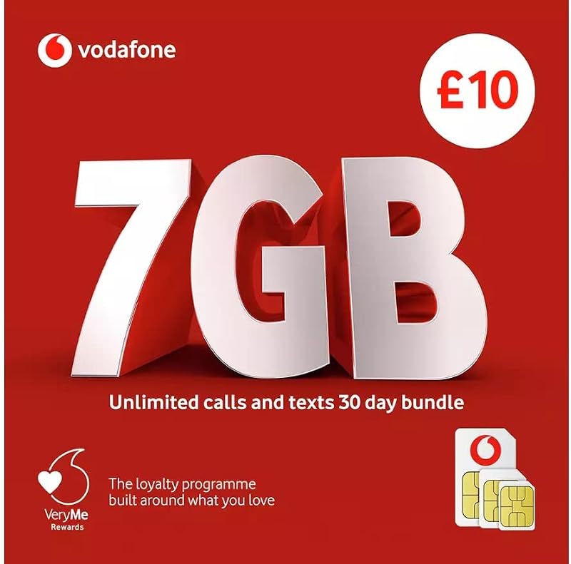 Vodafone 87818 Pay As You Go 3-in-1 SIM Card