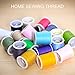 NEX Sewing Thread Set 64 PCS Assorted Sewing Threads with Bobbins Case Thread Spools for Basic Sewing Machine, Emergency and Travel