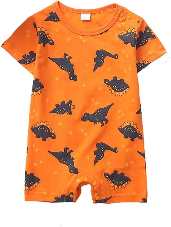 Shenye Baby Rompers Bodysuit, （0-12Months） Newborn Infant Baby Boy Girl Cartoon Dinosaur Pattern Short Sleeve Romper Jumpsuit Outfits Clothes