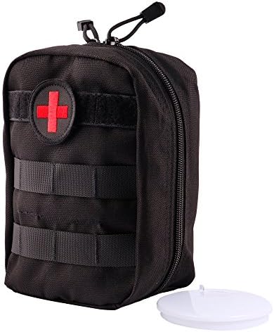First Aid Kit Pouch Bag Molle Empty Medical Utility Bag -Free Capsules Pill Box And Bonus First Aid Patch