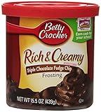 Betty Crocker, Rich & Creamy Frosting, Triple Chocolate Fudge Chip, 15.5 oz, 8 Pack