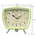 Lily's Home Vintage Retro Inspired Analog Alarm Clock, Looks Like Miniature Television Set with Silver Legs, Small Stylish Clock Adds Character to Any Bedroom, Green (5 1/2