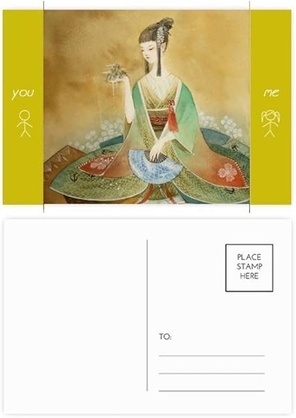 中国のアンティークのイラストレーターの美しさ 友人のポストカードセットサンクスカード郵送側個 ポストカード 絵柄付はがき 文房具 オフィス用品 Amazon