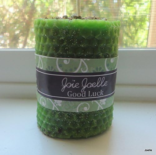 Good Luck Green Spell Ritual Pillar Candle, Altar Candle, dressed candle, herbal spiritual candle, goddess candle