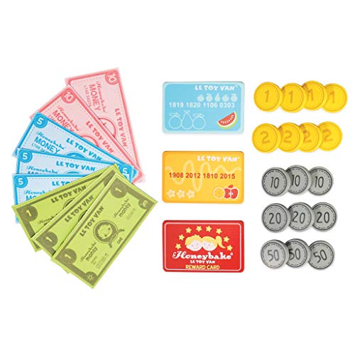 Le Toy Van Honeybake Play Money Set Premium Wooden Toys for Kids Ages 3 Years & Up