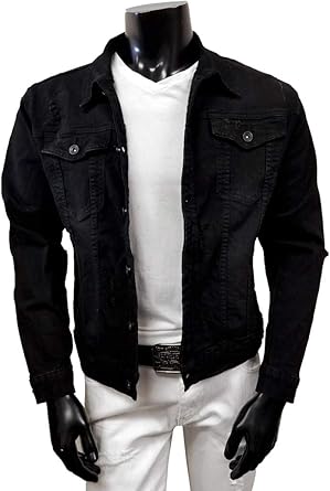 black denim jacket stretch