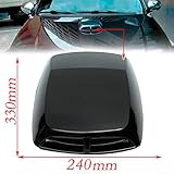 CHAMPLED PIA All Auto Model Universal Car Black Air Flow Intake Bonnet Decorative Vent For FORD CHRYSLER CHEVY CHEVROLET DODGE CADILLAC JEEP GMC PONTIAC HUMMER LINCOLN BUICK