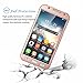 Tekcoo For Galaxy J7 Case, [T360 HY] Ultra Thin Full Body Coverage Protection Scratch Proof Hard Slim Hybrid Cover Shell With Tempered Glass Screen Protector For Samsung Galaxy J7 SM-J7008 [Rose Gold]