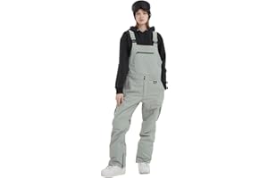 BUMDEEP Women and Mens Snow Bibs Adjustable Overalls Pants Windproof Waterproof Ski Pants Insulated Warm Pants