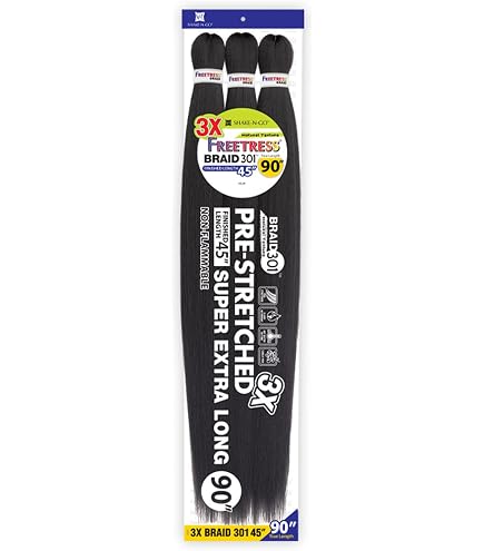 Amazon.com : Freetress Synthetic Braids - 3X Pre-Stretched Braid