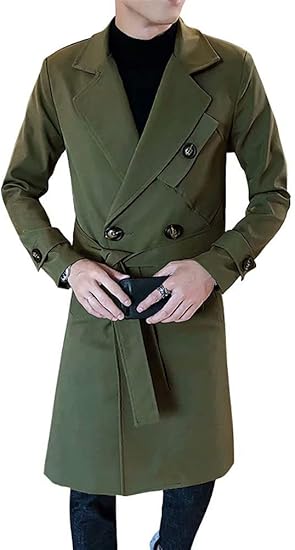 Amazon Japhot トレンチコート ロング メンズ ロングコート スプリングコート ジャケット ベルト 長袖 アウター ポケット付き カジュアル ダブルボタン ビジネス 春 秋 紳士 ゆったり 防寒 防風 大きいサイズ コート ジャケット 通販