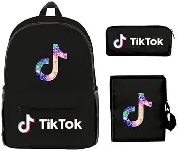 Mochila Estudiante TIK Tok Mochila Escolar + Bolso pequeño + Bolso para