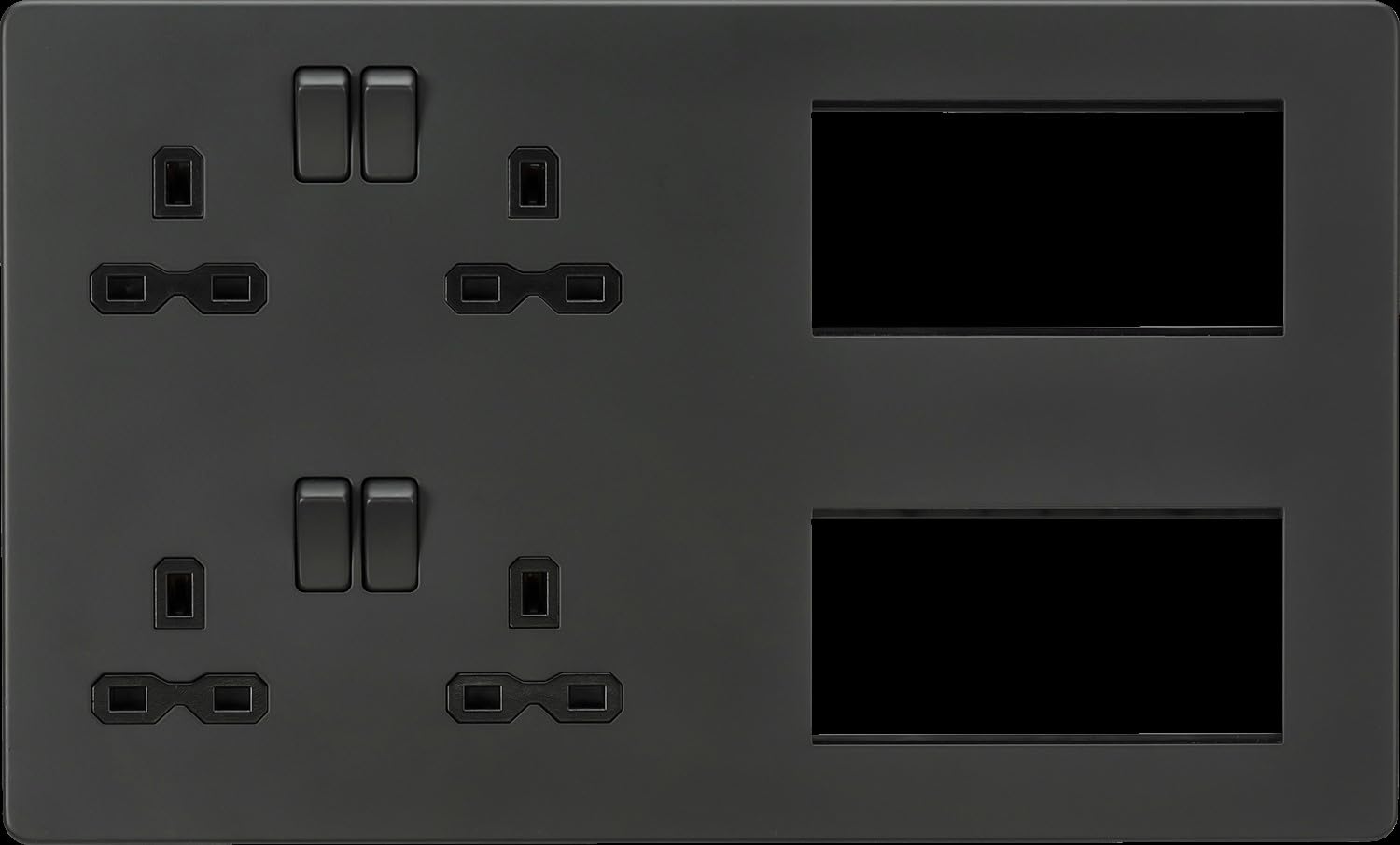 Screwless Combination Plate - Anthracite