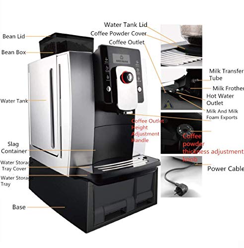 YQGOO Kaffeemaschine Automatik Fancy Smart Kaffeemaschine Italienisch kann externes Wasser Sein, Kaffeemaschine Cafetera – Bild 6