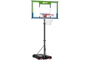 Mayfire Basketball Hoop,4.8-10 Ft Adjustable,44 Inch Shatterproof Backboard，Pool Basketball Hoop，Portable Basketball Hoops & Goals for Kids/Teenagers/Youth in Backyard/Driveway/Indoor