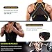 Underwear Men Shirt Tight Tank with Top Upper Back Support Brace Tummy Trimmer Body Shaper Slim Vest (Black with Hook, M)