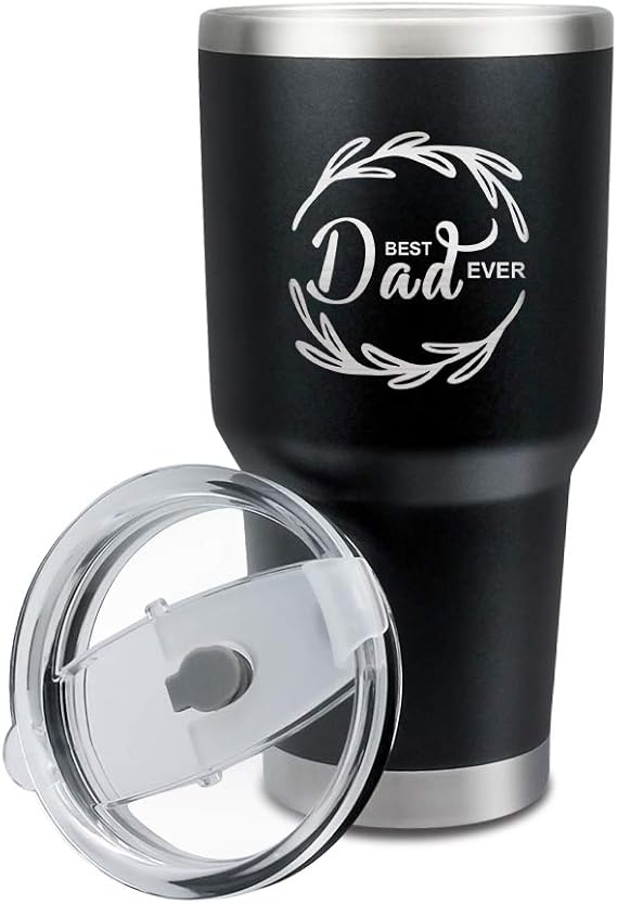 30oz Personalized Dad Coffee Tumbler for Dad Birthday, Stainless Steel Travel