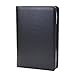 Chris-Wang 1Pk PU Leather Zipper Binder Business Zippered 6-ring Portfolio Planner -Filler Paper, Pagefinder Ruler, Calculator, Clear PVC Card Bag Included (A6, Black)