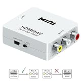 HDMI to RCA-GANA 1080P HDMI to AV 3RCA CVBs Composite Video Audio Converter Adapter Supporting PAL/NTSC with USB Charge Cable