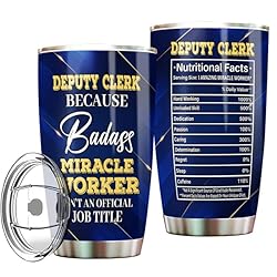 MONIZILUCKY Deputy Clerk Tumbler Stainless Steel