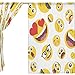 Cooper girl Cartoon Emoji Decorative Window Curtain Sheer Panel Drapes 55x78 for Living Room Bedroom Kids Room 2 Piece