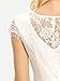 Romwe Women's Gorgeous V Neck A Line Sexy Short Cap Sleeve Lace Dress White XS