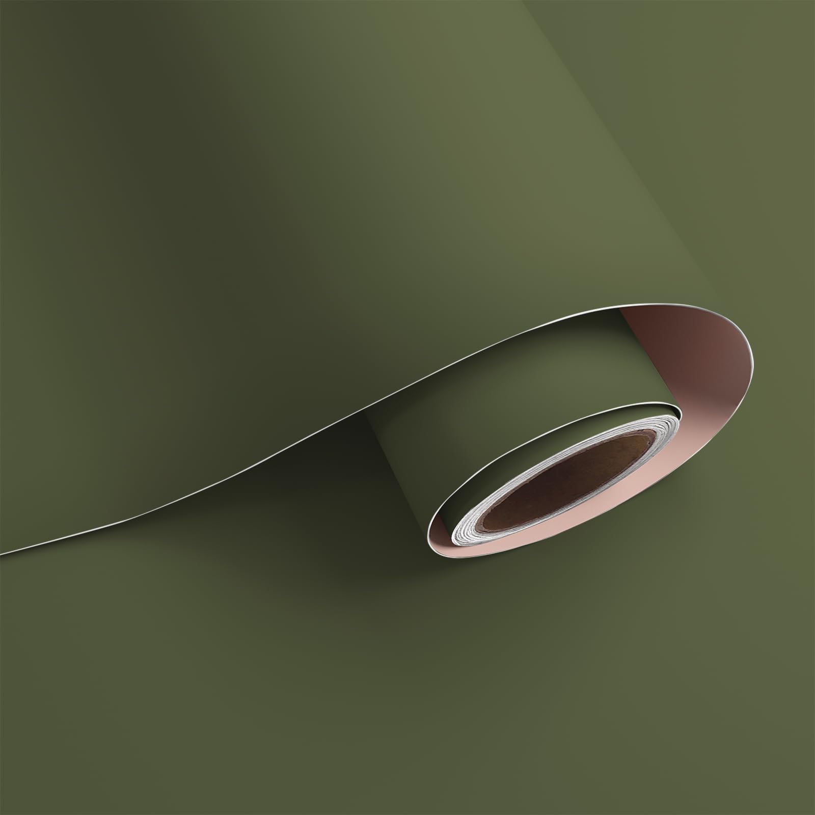 VaryPaper Peel and Stick Olive Green Wallpaper 40cmx200cm Green Contact Paper for Kitchen Countertops Thick Lining Paper for Furniture Wrap Stick on Wallpaper for Living Room Bathroom Worktops