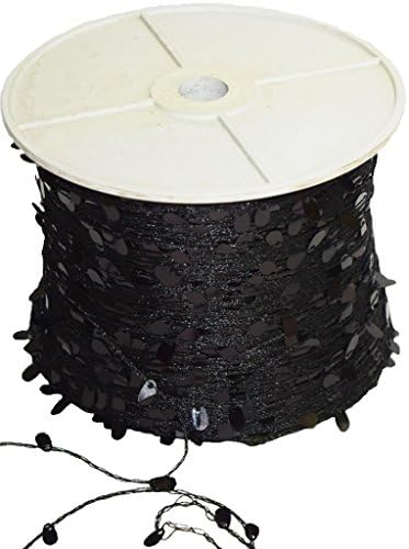 1125 yards Black Wholesale large Sequin Novelty Yarn for Resale, designer, etc Ret $150 (Black large)