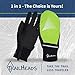 TrailHeads Men's Convertible Running Gloves - Black/hi-vis (Medium/Large)