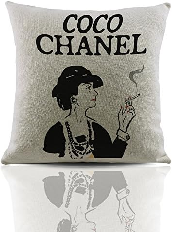 EHSaleStore COCO CHANEL 18x18 Inch Square Throw Pillow Decor Cushion Cover