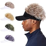 Visors with Hair for Men Novelty Fake Hair Visor
