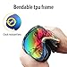 OutdoorMaster Kids Ski Goggles - Helmet Compatible Snow Goggles for Boys & Girls with 100% UV Protection (Orange Pattern Frame + VLT 14% Colourful Lens)