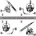 Sougayilang Fishing Reel Double Bearing Light Smooth Casting 5.2:1 Collapsible Handle Spinning Reels (DE5000)