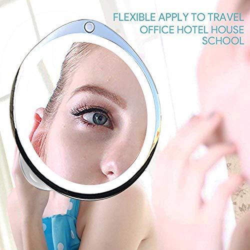 image for FUKUGAWA&CO Updated 2019 10X Magnifying Makeup Vanity Mirror with Ligh