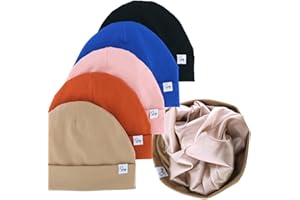 SUGARMELON Jersey Beanie Hat for Newborn Baby Boys Girls Silky Satin Lined Hats Bonnet Toddler Infant Little Kids Beanies Caps
