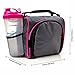 Insulated Meal Prep Bag, Lunch Box with Leakproof Portion Control Container Set, Reusable Ice Pack, Shaker Bottle and Vitamin Pocket for Healthy Meals All Day (Pink)
