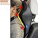 Sojoy Patented Universal Ergonomic Streamlining Car Seat/Cushion Lumbar and Neck Support (17x13x5.5)