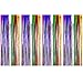 Sumind 4 Pack Foil Curtains Metallic Fringe Curtains Shimmer Curtain for Birthday Wedding Party Christmas Decorations (Rainbow)