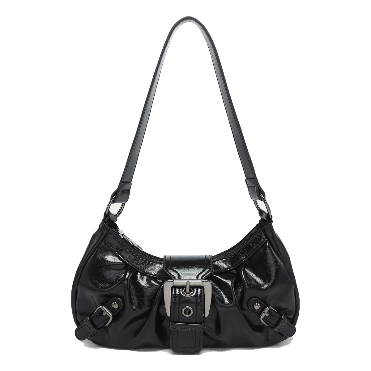 Photo 1 of Women's Y2K Purse Shoulder Bag Top Handle Handbag Small Punk Hobo Clutch Purses Bags Trendy, Black