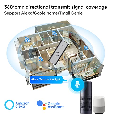 TOWODE WiFi Smart IR/RF Remote Controller-Link to Smart Home Automation Controller Compatible with TV Air Conditioner Alexa,Google Assistant